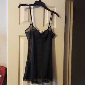 Victoria Secret Black Slip Loungerie Size Small EUC